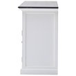 Beaumont Lane Pure White Wood Sideboard Dining Buffet With Black Top - Assembled