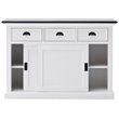 Beaumont Lane Sliding Door Buffet in Pure White and Black