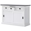Beaumont Lane Sliding Door Buffet in Pure White and Black