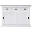 Beaumont Lane Sliding Door Buffet in Pure White and Black