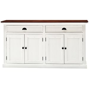 Beaumont Lane Buffet in Pure White and Dark Wood