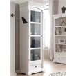 Beaumont Lane Solid Mahogany Pure White Curio Cabinet Rectangular Beveled Glass 74.8
