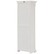 Beaumont Lane Solid Mahogany Pure White Curio Cabinet Rectangular Beveled Glass 74.8