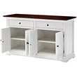 Beaumont Lane Buffet in Pure White and Dark Wood