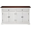 Beaumont Lane Buffet in Pure White and Dark Wood