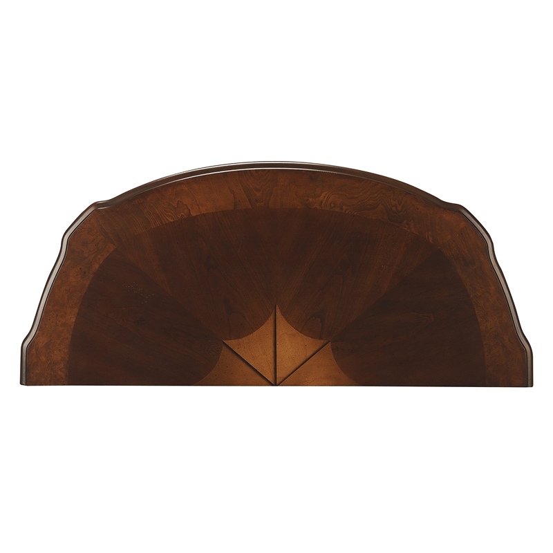 Beaumont Lane Traditional Rubber Wood Console Table in Cherry Brown/Walnut