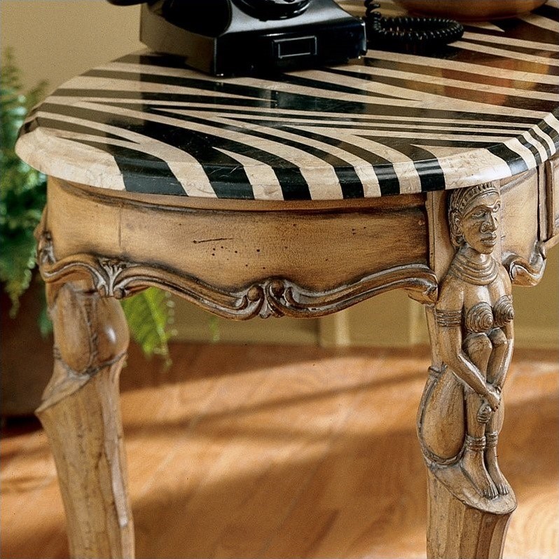 Beaumont Lane Zebra Stripped Top Writing Desk