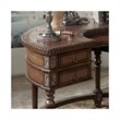 Beaumont Lane Writing Desk with Leather Top in Dark Brown
