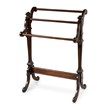 Beaumont Lane Rubber Wood Dark Brown Blanket Rack Rectangular Horizontal Rails 36