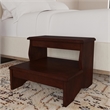 Beaumont Lane Traditional Acacia Wood Step Stool in Cherry Brown