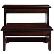 Beaumont Lane Traditional Acacia Wood Step Stool in Cherry Brown