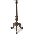 Beaumont Lane Wood Cherry Dark Brown Plant Stand Round Distressed 36.5