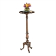 Beaumont Lane Wood Cherry Dark Brown Plant Stand Round Distressed 36.5
