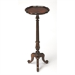 Beaumont Lane Wood Cherry Dark Brown Plant Stand Round Distressed 36.5