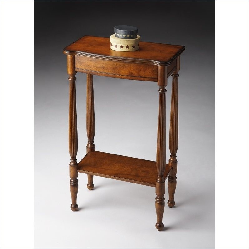 Beaumont Lane Traditional Wood Console Table in Antique Cherry