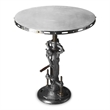 Beaumont Lane Metal Base Pub Table in Silver