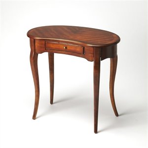 Beaumont Lane Cherry Medium Brown Writing Desk Kidney Distressed Finish 30&quot H x 32&quot W x 16&quot D