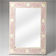 Beaumont Lane MDF Pink Wall Mirror Rectangular Distressed 30