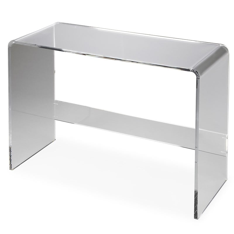 Beaumont Lane Crystal Clear Acrylic Console Table in Clear