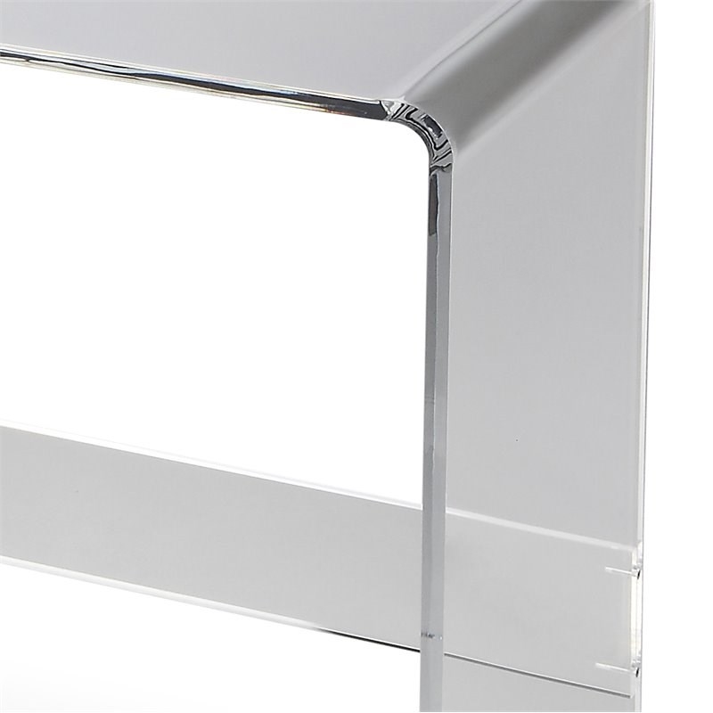 Beaumont Lane Crystal Clear Acrylic Console Table in Clear