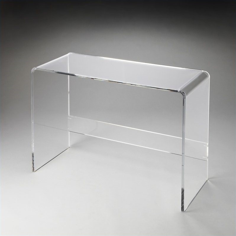 Beaumont Lane Crystal Clear Acrylic Console Table in Clear