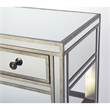 Beaumont Lane 2 Shelves Solid Wood Mirror Console Table in Silver