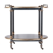 Beaumont Lane Olive Ash Burl Medium Brown Serving Cart Oval Distressed 31