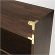 Beaumont Lane 2 Shelf Bookcase in Brown and Gold