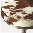 Beaumont Lane Adjustable Bar Stool in Brown and Silver