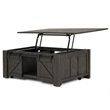 Beaumont Lane Pine and Metal Weathered Espresso Coffee Table Rectangular Lift-Top 50