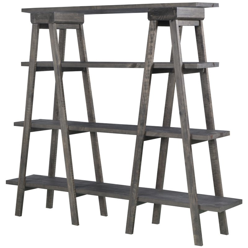 Beaumont Lane 4 Shelf Bookcase in Weathered Charcoal
