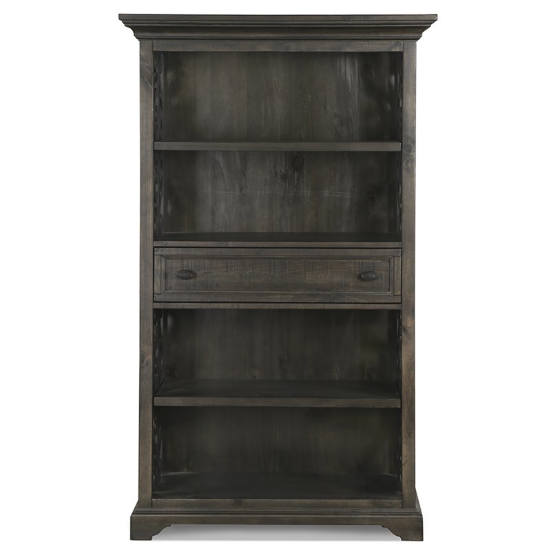 Beaumont Lane 4 Shelf Bookcase in Weathered Peppercorn