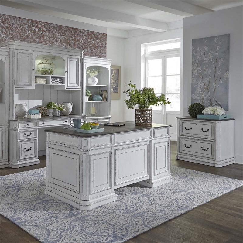 Beaumont Lane Jr Executive Bunching Bookcase in White Oak