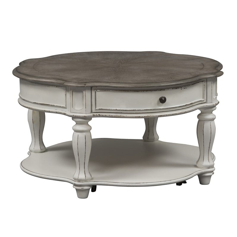 Beaumont Lane White Oak Round Cocktail Table