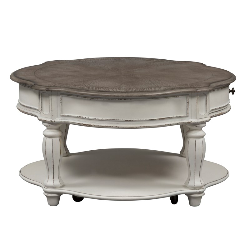 Beaumont Lane White Oak Round Cocktail Table