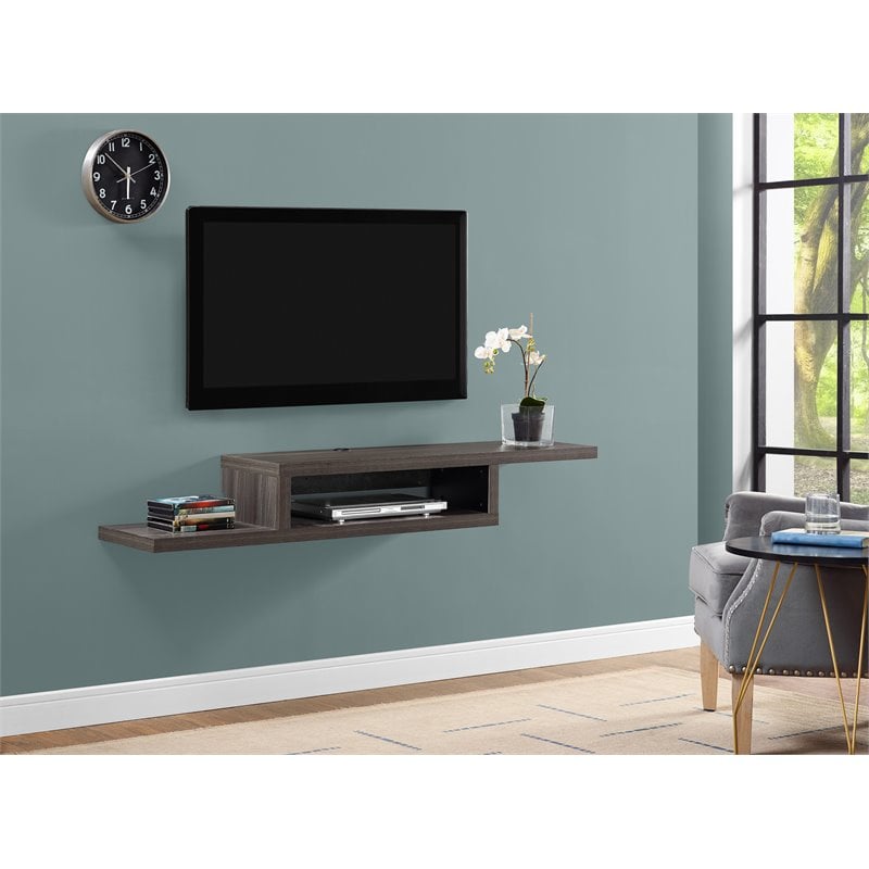 Beaumont Lane Modern Wood Wall Mounted Media Console for TVs up to 60