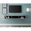Beaumont Lane Modern Wood Shallow Wall Mount Console for TVs up to 60