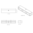 Beaumont Lane Modern Wood Shallow Wall Mount Console for TVs up to 60