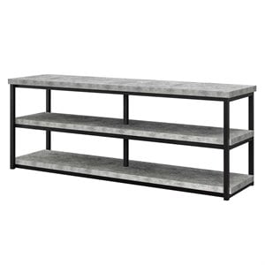 Beaumont Lane MDF Light Gray TV Stand Rectangular Open Storage 63&quot Unassembled