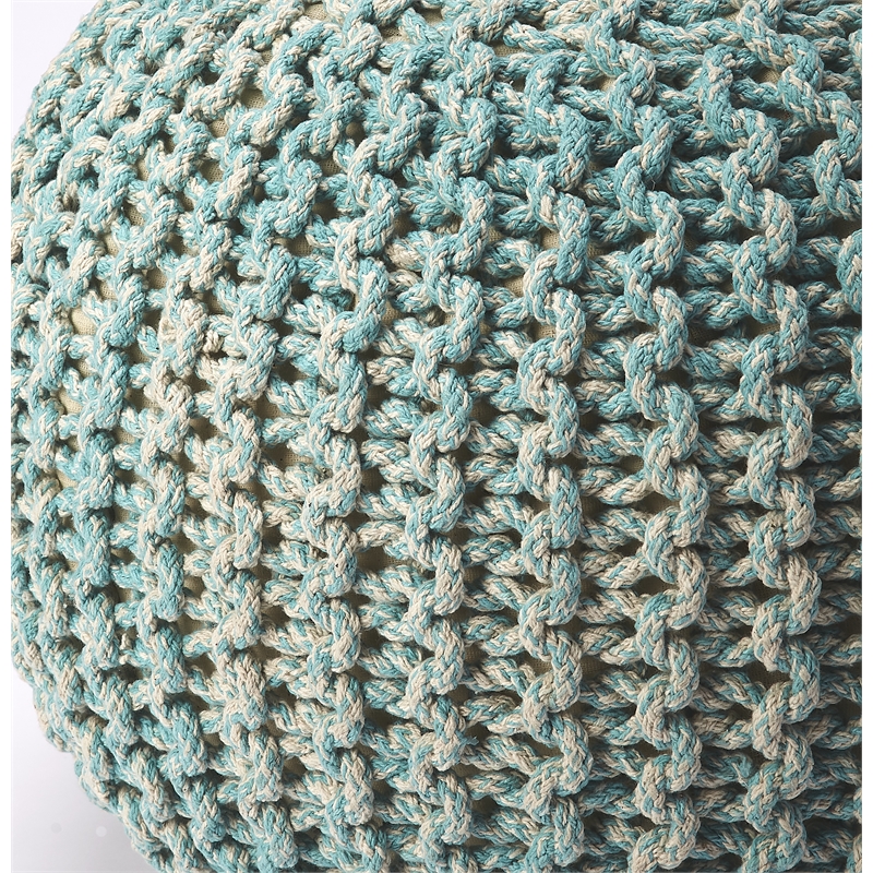 Beaumont Lane Comfort Seating Woven Pouffe in Green