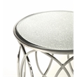 Beaumont Lane Metal Furniture Mirror and Nickel End Table in White