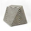 Beaumont Lane Bohemian Artisan Bone Inlay Accent Table in Black