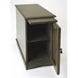 Beaumont Lane Mastercrafted Satin Chairside Chest in Gray