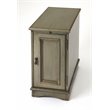 Beaumont Lane Mastercrafted Satin Chairside Chest in Gray