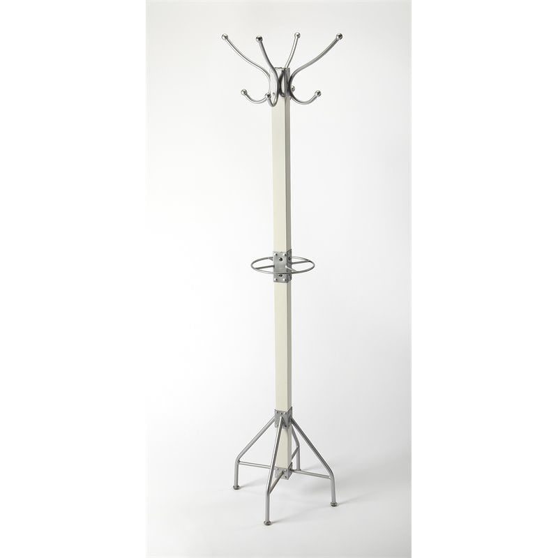 Beaumont Lane Metropolitan Living Square Costumer in White and Silver