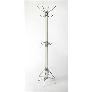Beaumont Lane Metropolitan Living Square Costumer in White and Silver