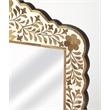 Beaumont Lane Teak Wood Brown Wall Mirror Rectangular Traditional