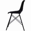 Beaumont Lane Metropolitan Living Leather Side Chair in Black