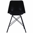 Beaumont Lane Metropolitan Living Leather Side Chair in Black