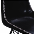 Beaumont Lane Metropolitan Living Leather Side Chair in Black